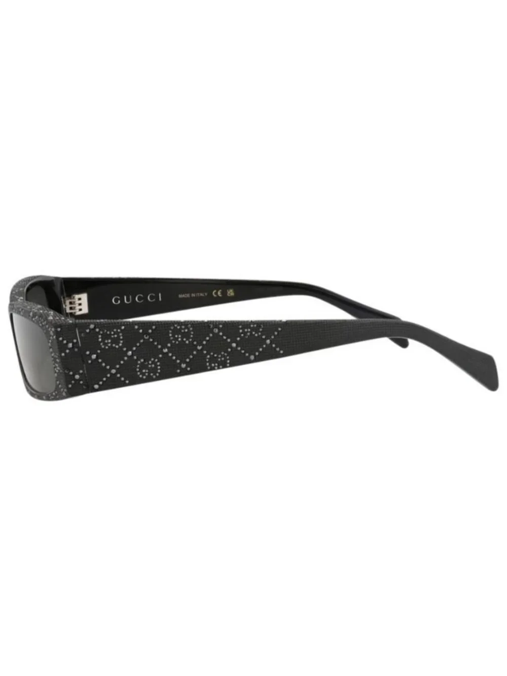 New Gucci Mens Square/Rectangle Black Black Grey Fashion Designer Sunglasses